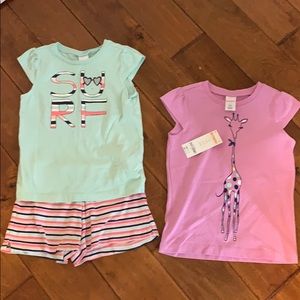 Gymboree matching set and extra top NWT